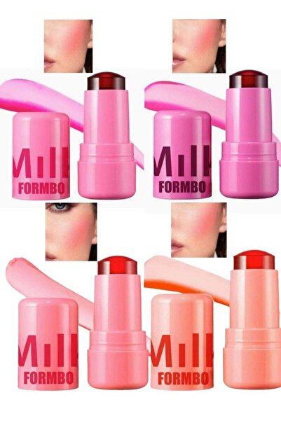 Saharaz Pack of 4 Milk Jelly Blush Stick, Multi Jelly Tint Blush Stick, Milk ...