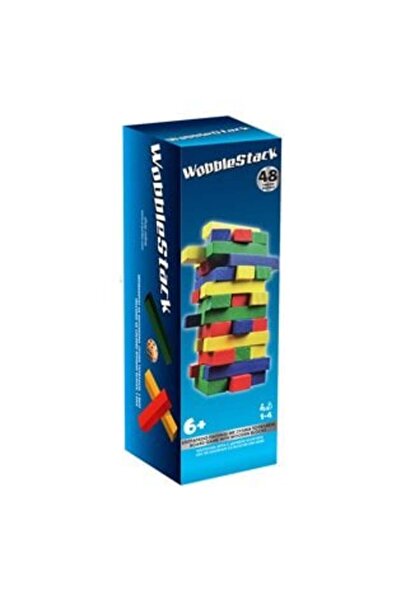 Wobbler Vidra Tumblin Tower Board Game with Colorful Blocks - 48 Pieces