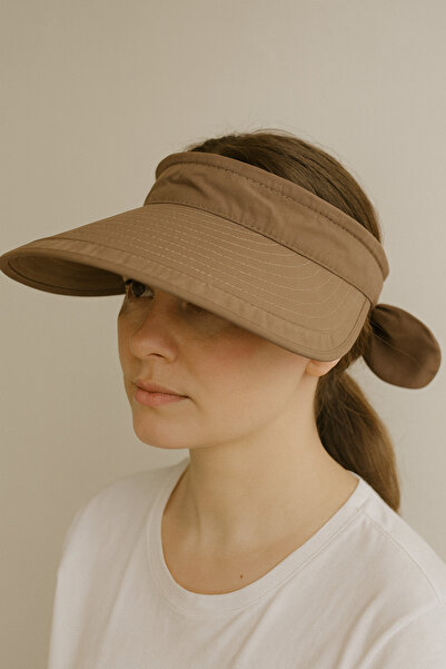 CosmoOutlet Brown Women's Adjustable Sun Visor Hat for Sports, Golf, and Tennis