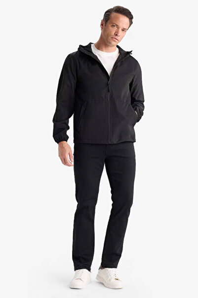 DeFacto Water Repellent Slim Fit Black Men's Raincoat & Windbreaker C5821Ax/Bk27