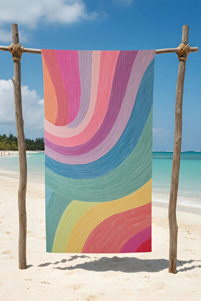 BETHA منشفة حمام قطنية منقوشة - 75x150 سم