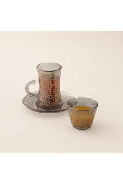 Dallaty tea set 18pcs frosted with line pattern