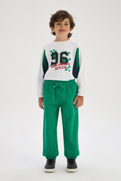Nebbati BG Store Boy's Green Sweatpants