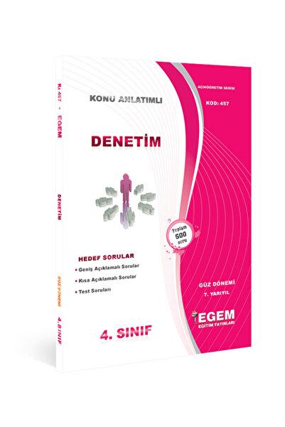 Egem Eğitim Yayınları AÖF 4. Sınıf Denetim Güz Dönemi 7. Yarıyıl Konu Anlatım...