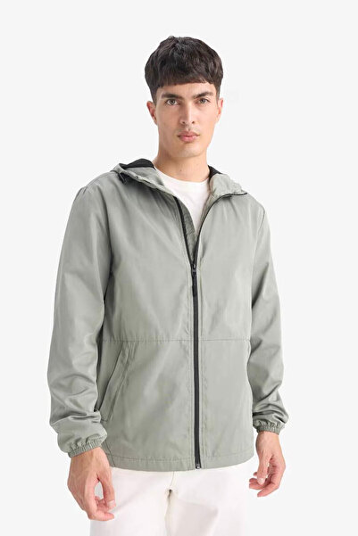 DeFacto Αδιάβροχο Slim Fit Khaki Ανδρικό αδιάβροχο και αντιανεμικό C5821AX/KH397