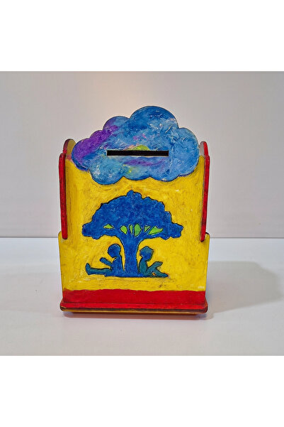 toptanetkinlikboyama Karne Gift Target Piggy Bank Wooden Painting Set | Holiday Piggy Bank and Savings Event | Mdf Piggy Bank (