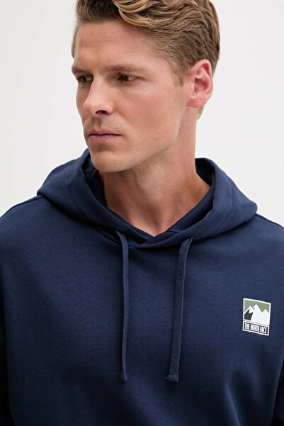 THE NORTH FACE M Mountaın Logo Relaxed Hooded Sweatshirt Men's Navy Blue Sweatshirt Nf0A8E3N8K21