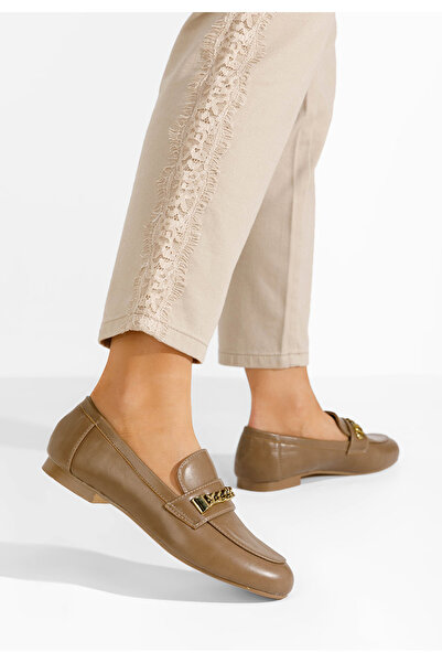 B T Shoes Khaki mokasíny dámske Bernada