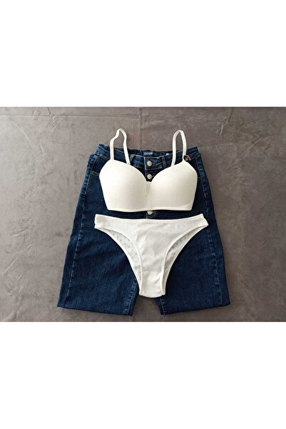 womensWorld1 Unsupported Unwired Patterned Bra Set