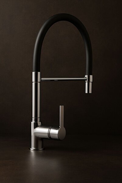 Flora Modern Esnek Hortumlu Eviye Bataryası | Mutfak & Banyo Musluğu | Şık ve...