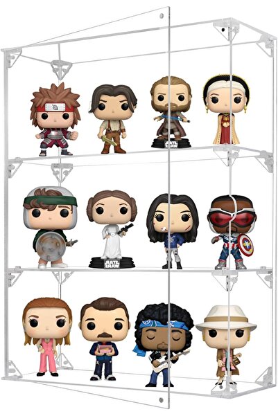 Slasa صندوق عرض أكريليك - خزانة شفافة مقاومة للغبار للألعاب والشخصيات 30.5×10...