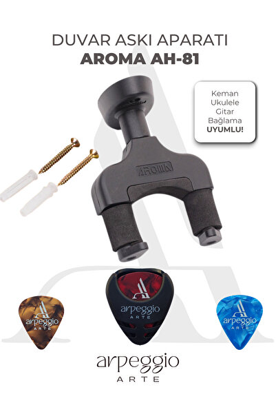 arpeggio ARTE Instrument Wall Mount Bracket |   Screw, Sponge Holder |   Guitar & Violin & Ukulele & Saz Compatible!