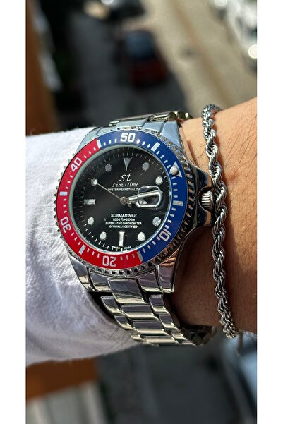 Show Time Steel Men's Wristwatch (with Bracelet Gift)