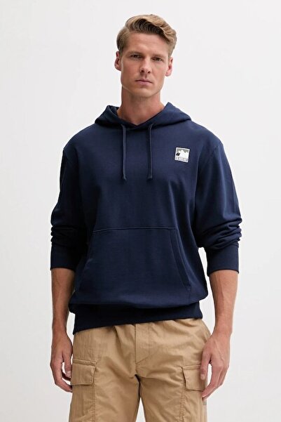 THE NORTH FACE M Mountaın Logo Relaxed Hooded Sweatshirt Men's Navy Blue Sweatshirt Nf0A8E3N8K21