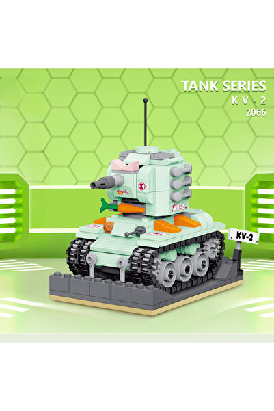 Buldug Mini Blok Tank – KV-2 – 443 Parça ABS – 9×6×9 cm