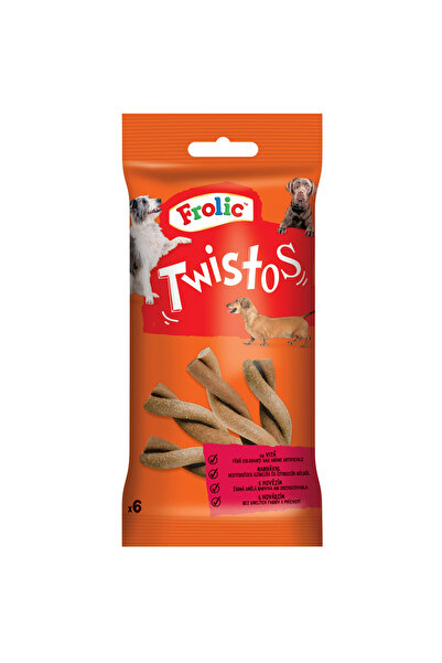 Frolic Recompense pentru câini Twistos, vită, 105g, 6 bucăți