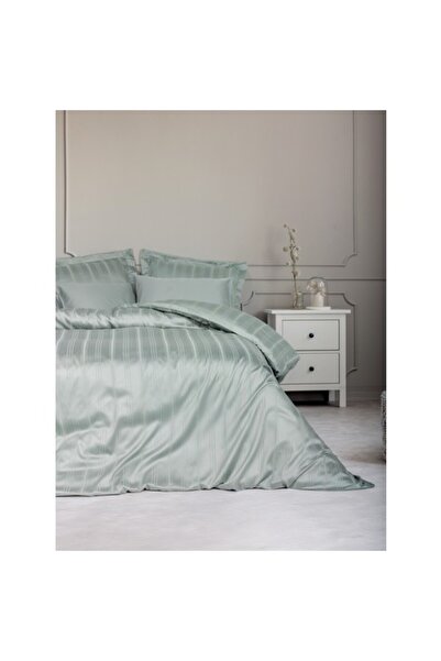 Cotton Box Bamboo Double Duvet Cover Set Mint