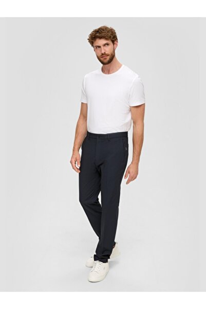 s.Oliver BLACK LABEL Men's Regular Fit Suit Pants, Navy Blue