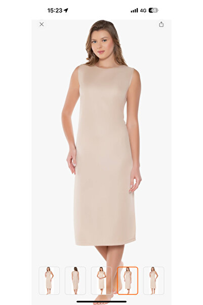 SayaSocks Kadın Elbise İçi Boydan Astar Bisiklet Yaka Japone Kol Jüpon Kombinezon