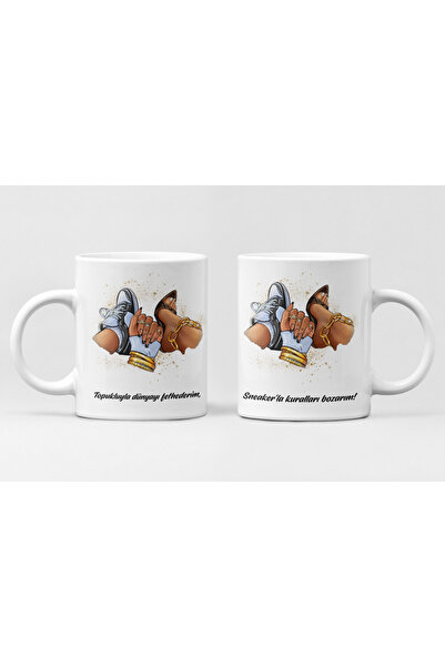 Nino Store I Conquer the World with My Heels, I Break the Rules with My Sneakers Themed Mug