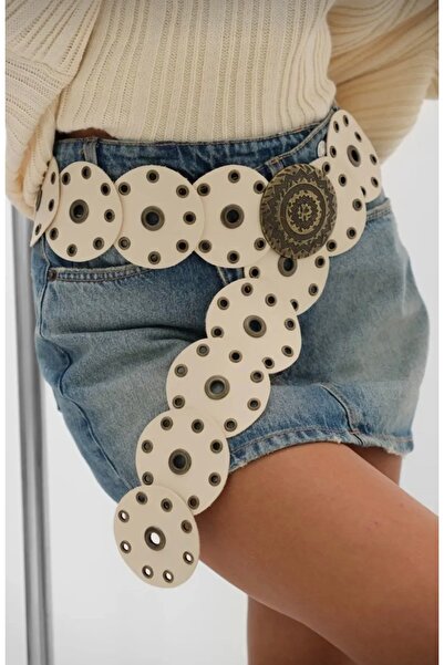 Damla Curea pentru femei cu cataramă cu medalion Curea de cowboy Curea cu împânzire Curea pentru rochie