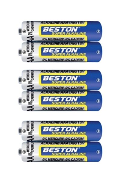 Beston مجموعة بطاريات قلوية فائقة AAA مكونة من 6 قطع