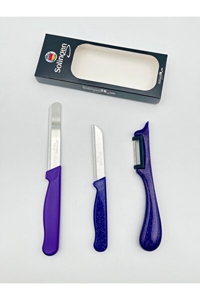 Solingen Orijinal Klever Simli 1 Micro 1 Meyve Bıçağı 1 Yansoy Soyacak Mor