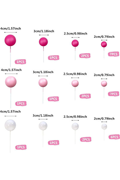 Baloane Vesele Decoratiune Tort Aniversare Roz Fuchsia Deluxe TOP15