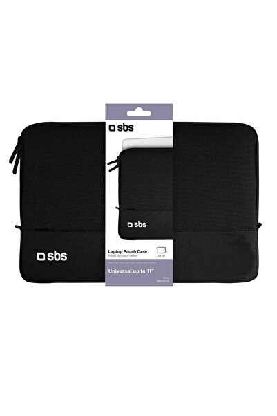 SBS جراب بوشي اللوحي للأجهزة التي يصل حجمها إلى 11 بوصة، أسود
