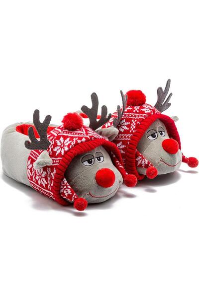 Twigy Tw Anna Gray Women's Animal Print Slippers 36/41