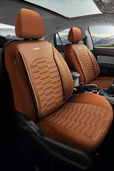 BUTTİ Libro Series Linen Fabric Premium Car Seat Cover |   Supported, Front and Rear Full Set