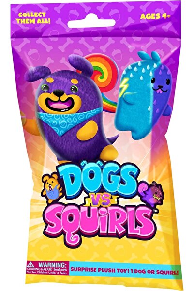 Dogs vs Squirls لعبة قطيفة مفاجئة - كلب أو سنجاب عشوائي بالداخل - لعبة قابلة ...