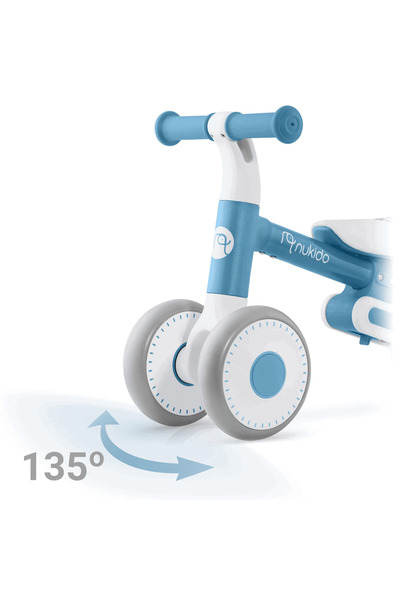 NUKIDO Bicicleta de echilibru, cadru durabil din otel, stabil, scaun moale, din spuma, inaltime reglabil...
