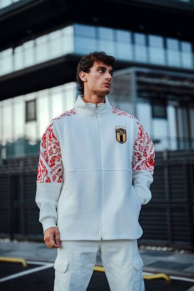 Mio Boutiques İtalia 3 Thread Corded Embroidered Cardigan Oversize