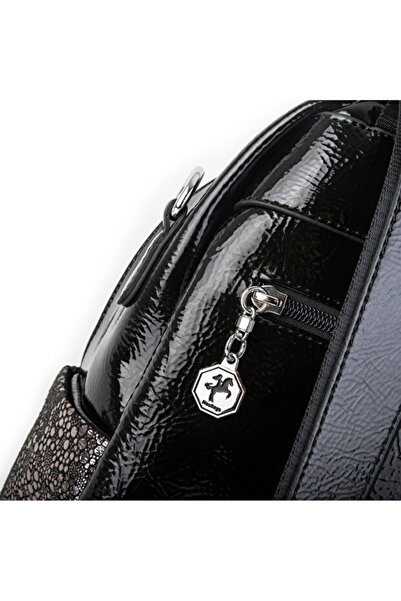 Nas 1032 Women's Thick Zipper Stripe Column Detailed Backpack