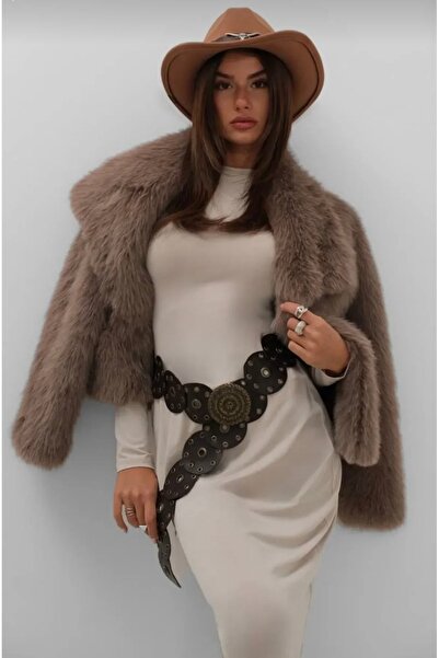 Damla Medallion Buckle Women Belt Cowboy Belt Studded Belt Dress Belt