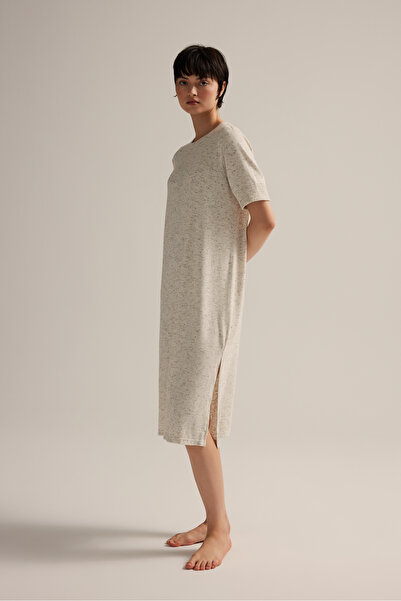 Hays Kadın Pamuklu Kırçıllı Örme Kısa Kollu Elbise