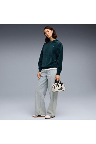 Puma Ess Elevated Velour Hoodie Kadın Yetişkin Sweatshirt