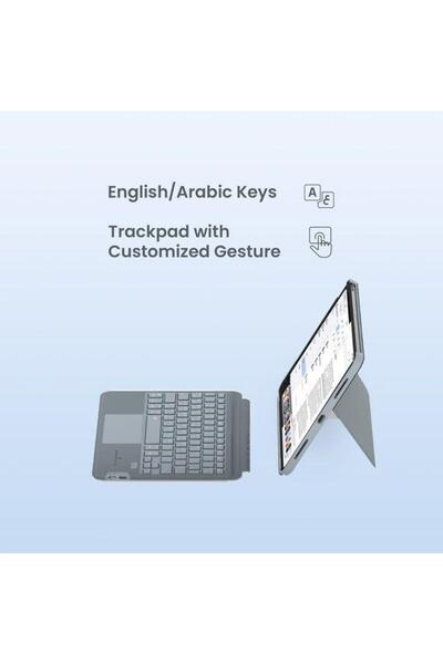 SMARTIX لوحة مفاتيح لاسلكية قابلة للفصل مع لوحة تتبع لجهاز iPad Air 13 بوصة M2 و Pro