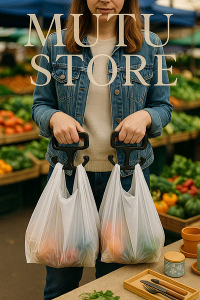 Mutu Store 2'Li Market-Pazar Poşet Taşıma Aparatı-Poşet Tutucu Taşıma Kiti