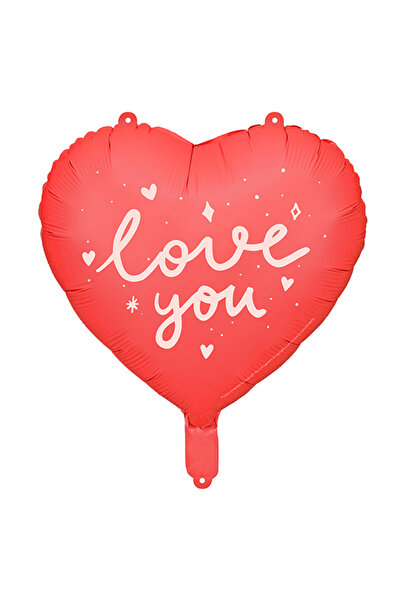 Share the Love بالون من رقائق معدنية على شكل قلب "أحبك"، 45 سم