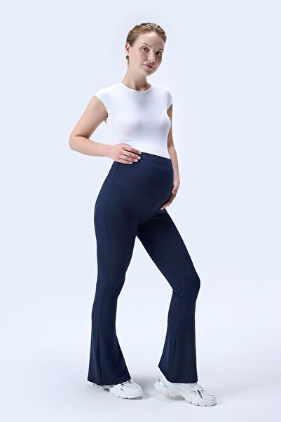 İmaj 367 Синій колір, підтягуючий та надзвичайно еластичний, висока талія, іспанський крій, легінси для вагітних