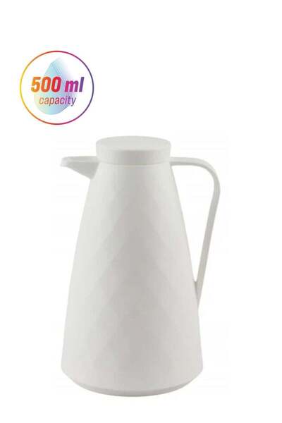 HOMEVEO Vacuum Flask Massa For Coffee And Tea 0.5 liter White