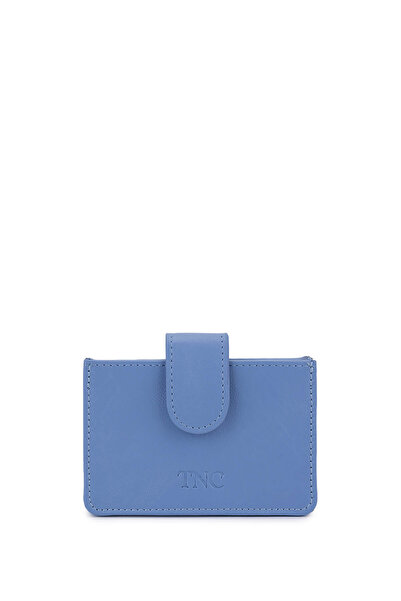 Tamer Tanca Unisex Genuine Leather Ice Blue Card Holder