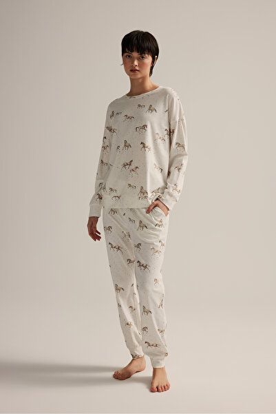 Hays Kadın Pamuklu Uzun Kollu Pijama Üstü