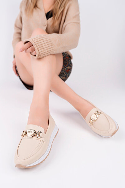 meyra'nın ayakkabıları Women's Leather Heart Buckle Orthopedic Sole Ballerinas