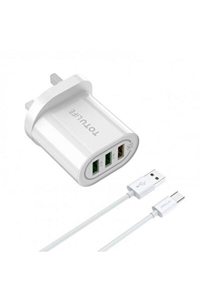 TOTUDESIGN Totu Design Wall Charger with USB-C Cable T-COMBPRCWH White