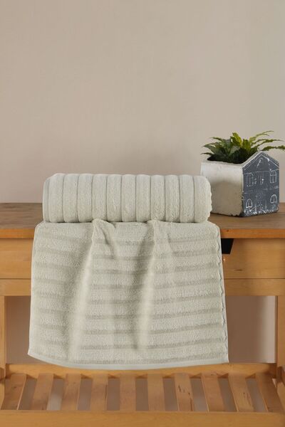 VAROL منشفة حمام من القطن الدقيق الفاخر من سلسلة ويف مقاس 80 × 150 سم