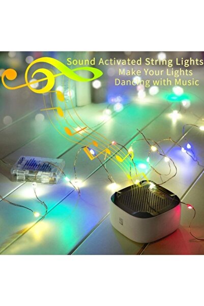 Teo Instalatie Craciun, 5 metri, 50 LED-uri, multicolor RGB, sincronizare muzica, telecomanda 12 de func