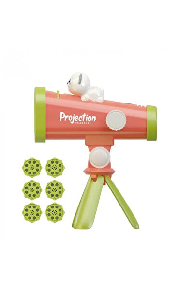 Toyska Telescop de jucărie cu proiecții de diapozitive, roz